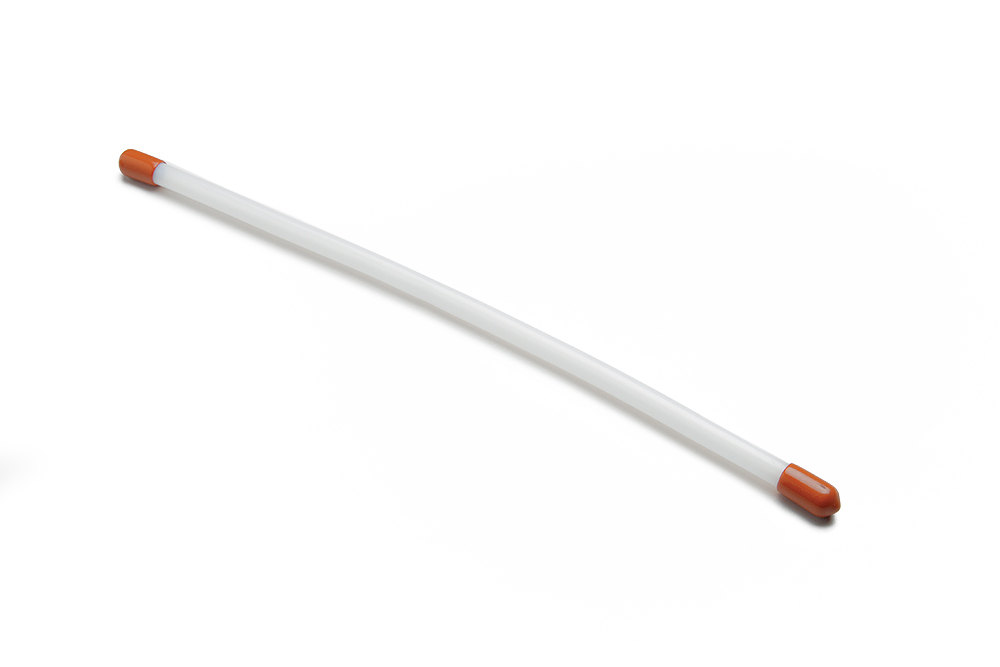 Linear rigid fluoropolymer PTFE hose neutral by Mebra Plastik