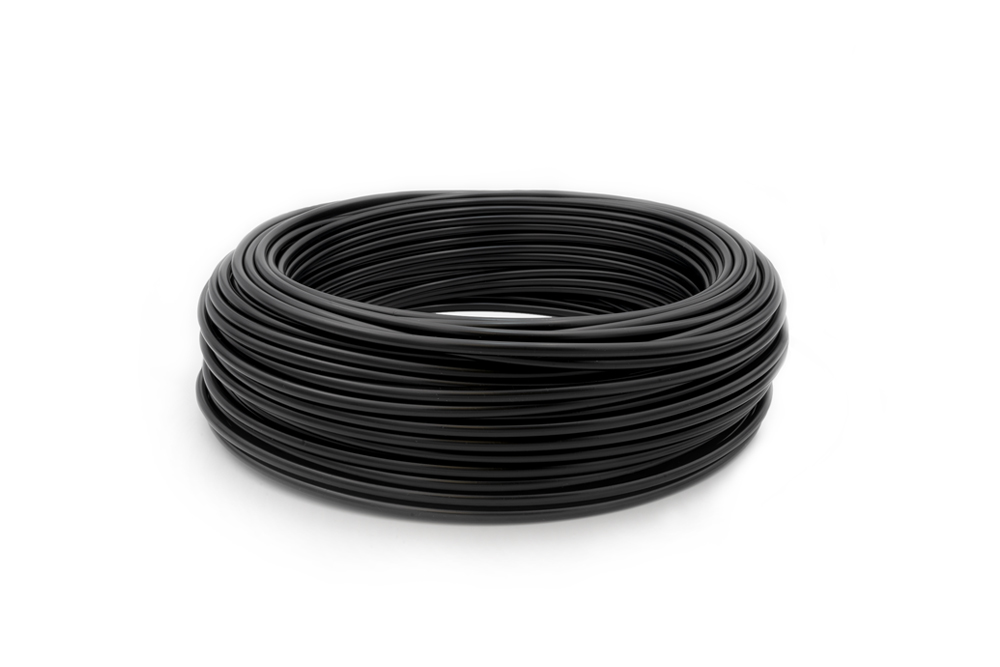 Linear polyethilene high density hose for pneumatic use black by Mebra Plastik