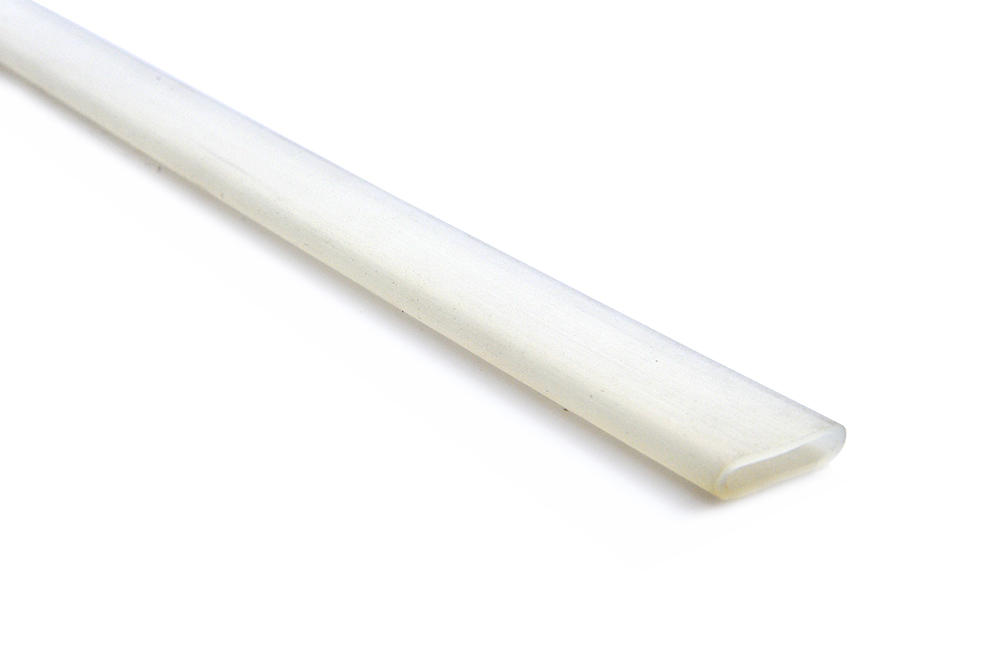 Linear flexible polyurethane flat tube neutral by Mebra Plastik