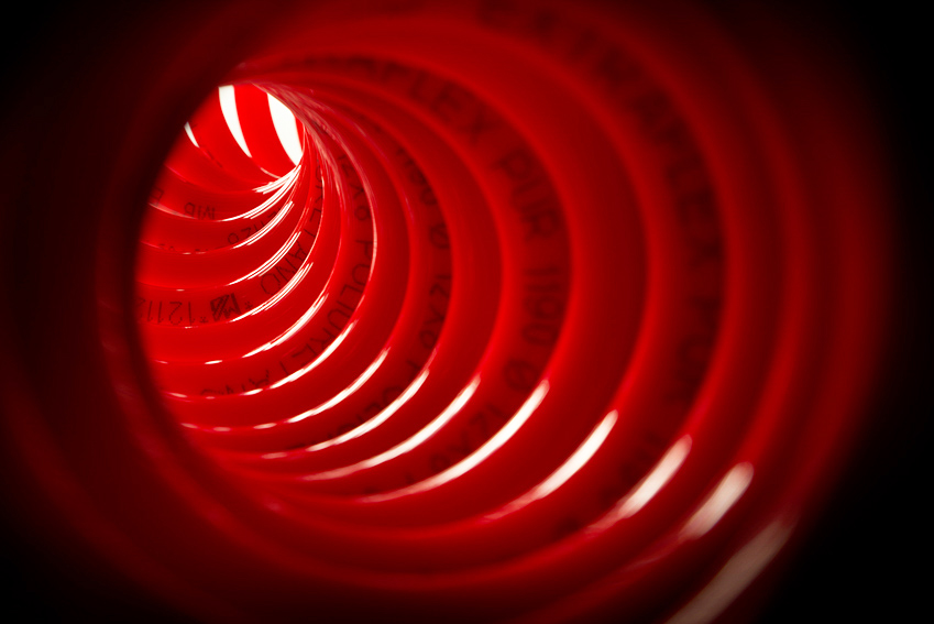 Interno spirale rossa in poliuretano etere 1190