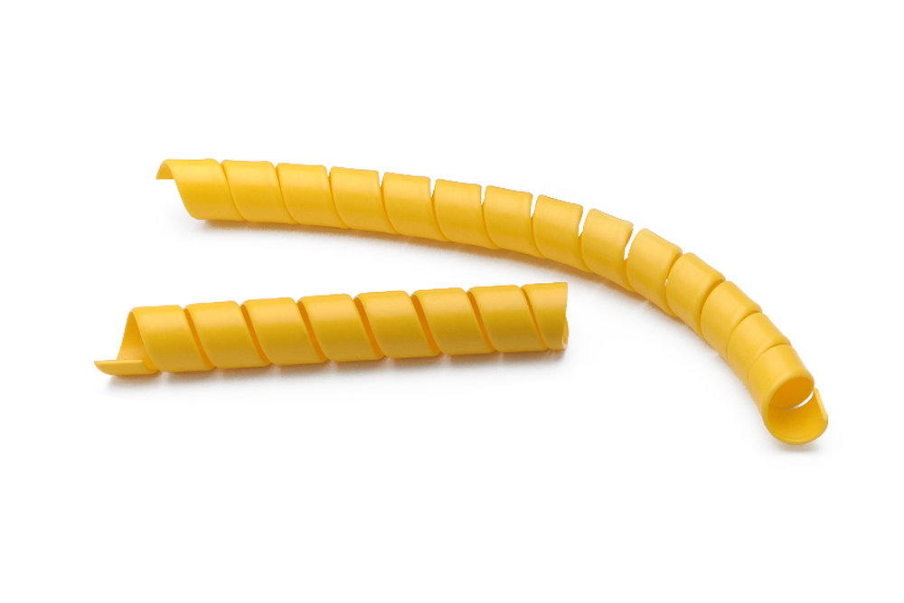 Spirali di protezione tubi gialle in HDPE di Mebra Plastik