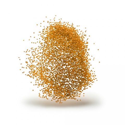 Raw material in polyurethane granule yellow by Mebra Plastik