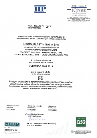 Cert. ISO 9001_2015  - MEBRA